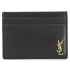 Saint Laurent Gold Logo Card Holder Black 607603 02G0W 1000 43597098 [P]