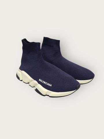 BALENCIAGA Navy Speedrunner Sneaker 39 146309313