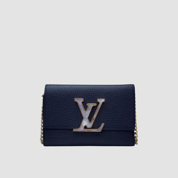 LOUIS VUITTON カプシーヌ コンパクト マキシ 財布 ネイビー M81674 146316174