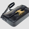 CELINE Claude Shiny Kalbsleder Schultertasche Schwarz 194143BF4 146319158 [P]