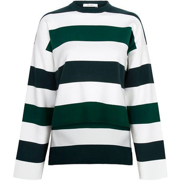 MAXMARA 25FW スカイブルー製造のアンバランスビスコース長袖Tシャツ 2521366061 143072519