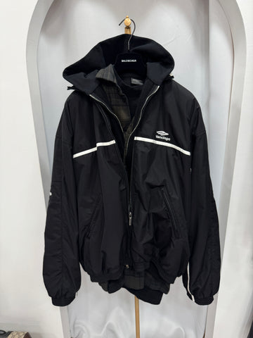 Balenciaga White Layered Track Jacket Size 4 146338449