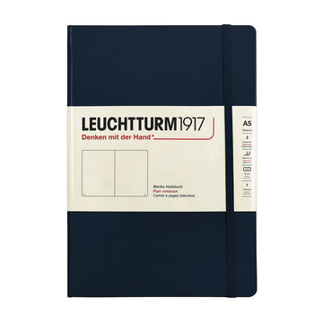LEUCHURM ハードカバー ミディアム A5 ネイビー 無地 ノート 342924 146352317 [P]