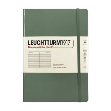 LEUCHURM ハードカバー ミディアム A5 オリーブ, 無線ノート 365490 146352336 [P]