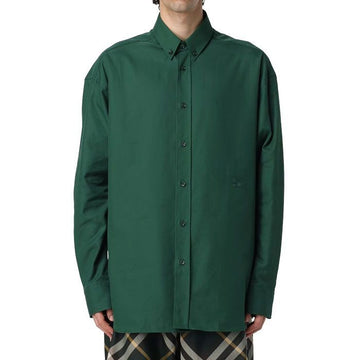 BURBERRY Oxford Hemd mit Logo-Stickerei Grün 8082885 146356079