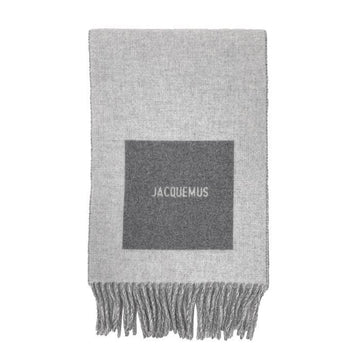 Jacquemus Virgin Wool Logo Scarf Muffler 146364525