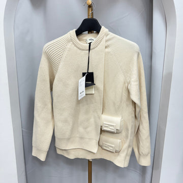 FENDI Neuware Tasche Detail Rundhals-Strickpullover 40 146385364