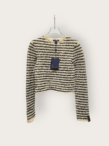 LOUIS VUITTON クリンクルニットストライプロングスリーブトップ A+ 146387221