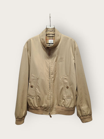 Burberry Beige Monogram Embroidered Logo Harrington Jacket 52 146388027