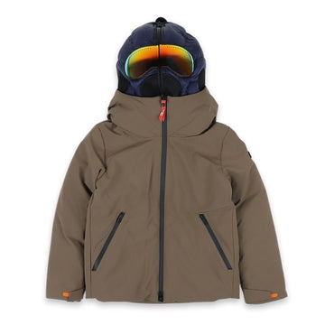 Ai Riders A.I. Riders Kids Nylon Spandex Goggle Hooded Padded Jacket (Brown) JK 779R T DNA5 10 146363931