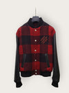 Louis Vuitton Black Red Damier Varsity Bomber Jacket 146391502 [P]