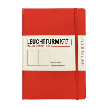 LEUCHURM Hardcover Medium A5 Fox Red, Plain Notebook 367250 146352368 [P]