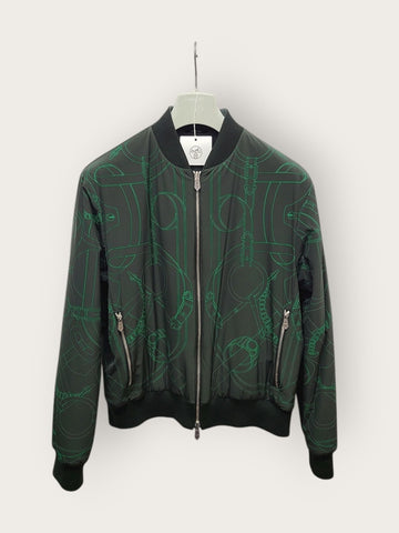 Hermes Green Multi Signature Bomber Jacket 54 146391842
