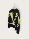 VALENTINO ブラックネオンガラバーニラウンドニット 146391980 [P]