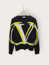 VALENTINO ブラックネオンガラバーニラウンドニット 146391980 [P]