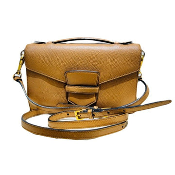 PRADA Kamelbraun Saffiano Leder Top-Handle Schultertasche Crossbody 12345 146538516