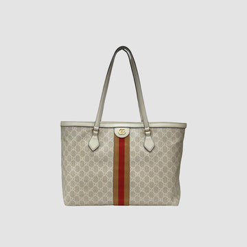GUCCI GG Supreme Ophidia Web Tote Bag Medium Beige 631685 146640689