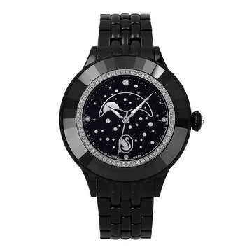 SWAROVSKI Octea Moon ブラック レディース メタルウオッチ 5677497 146710439