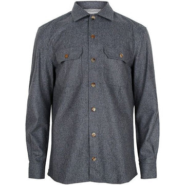 Brunello Cucinelli Dark Grey Chest Pocket Virgin Wool Overshirt 25FW M038P0720 C003 146713818