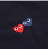 COMME DES GARCONS プレイ ダブル ハート ワッペン Vネック カーディガン 144764640 [P]