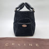 CELINE Triomphe Mokassin Wildleder Tote Bag (Schwarzes Lederbesatz) 509-57 146722751 [P]