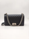 CHANEL Boy Bag Medium Black Caviar 30 Serie A67086 146729438 [P]