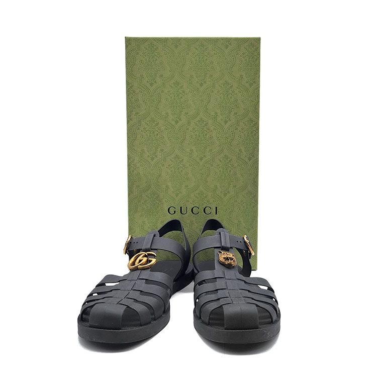 Gucci Rubber Buckle Strap Sandals (463463) L177481 146729479 [P