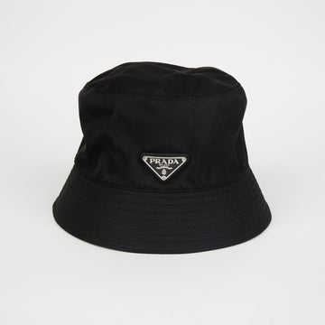 Prada XL Size Triangle Logo Bucket Hat 146234318