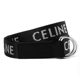 CELINE Logo-Gürtel mit Strap Ring Schwarz 45AVS2AEO 38SI 143623514