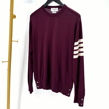 Thom Browne Diagonal Armband Merino Wool Knit Burgundy MKA002A 146827062