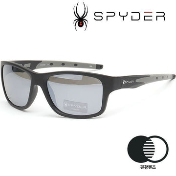 Spyder Sports Polarized Sunglasses Black Frame Silver Mirror Trekking Fishing Golf SP6022 001 140928923