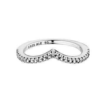 Pandora Shimmering Wishbone Sparkling Silver Ring 196316CZ 144702485 [P]