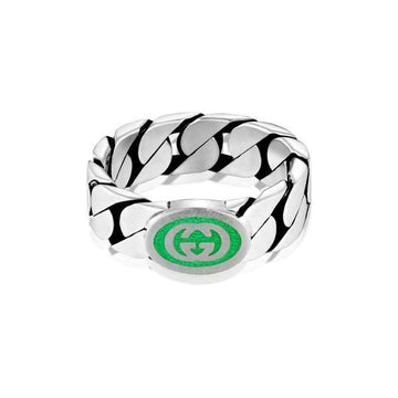 Gucci Interlocking G Enamel Ring 6mm 144594056 [P]