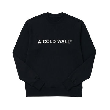 A-COLD-WALL エッセンシャル ロゴ クルーネック メンズ トレーナー ACWMW082 BLACK 146710755