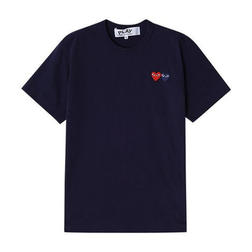 COMME DES GARCONS PLAY Double Heart Aufnäher Herren T-Shirt 144598632