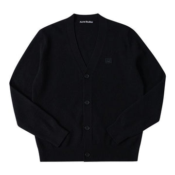 ACNE STUDIOS C60038 BLACK (900) Gesichtslogo-Patch Unisex Cardigan 144730659