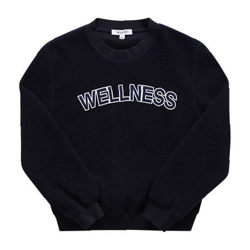 SPORTY & RICH Wellness Sherpa Kapuzenpullover aus Bouclé für Damen - CR666NA NAVY 144731309