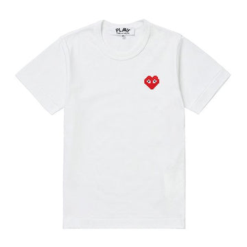 Comme Des Garcons P1T322 3 PLAY Red Pixel Heart Patch Men's Short Sleeve T-shirt 144598642