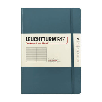LEUCHURM Hardcover Medium A5 Steinblau, gebundenes Notizbuch 363335 146352310 [P]