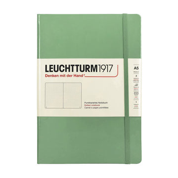 LEUCHURM ハードカバー ミディアム A5 セージ、ドット ノート 361584 146352343 [P]