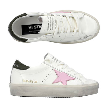 Golden Goose Hi-Star Pink Black Tab Sneakers 144598693