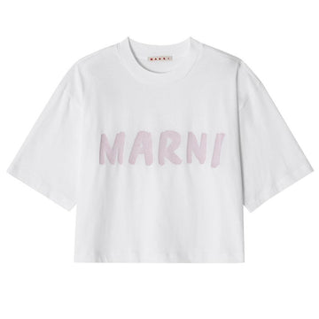 MARNI THJE0333P0 USCS11 L6W01 Logo Crop Damen Kurzarmshirt 144648415