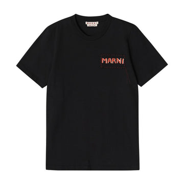 Marni HUMU0198X0 UTC017 00N99 Logo Men's Short Sleeve T-Shirt 144648430