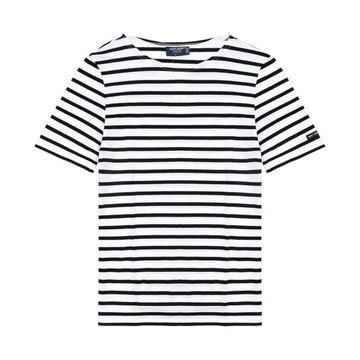 Saint James 9863 MARINE NEIGE NOIR Modern Stripe Unisex T-Shirt 144734731 [P]