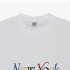 SPORTY & RICH Unisex T-Shirt mit Kurzarm in Weiß/Rubin/Alpin/Paris Blau NY 94 144730763 [P]