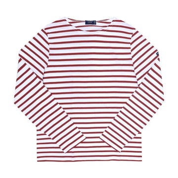 SAINT JAMES NEIGE TERRACOTTA モダンストライプ ロングスリーブTシャツ 9858 144734747