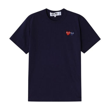 COMME DES GARCONS プレイ ダブルハート ワッペン 男性 半袖Tシャツ AX-T226-051 2 144598632