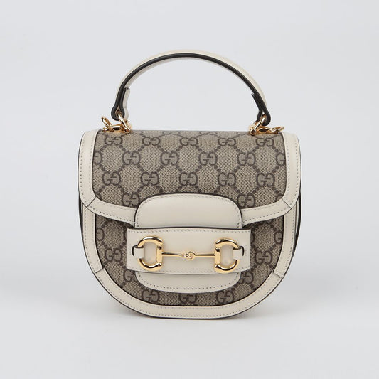 GUCCI 1955 ホースビット ミニ トップハンドル トート ショルダーバッグ 781387 146355448 [P]