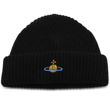 Vivienne Westwood Sporty Wool Beanie with ORB Logo Embroidery 8102000A K002I N401 64078586