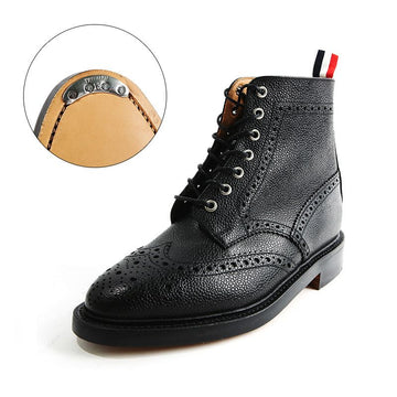 Thom Browne Pebble Leather Three-Stripe Wingtip Boots MFR016 AP5210 2783439505 17105655